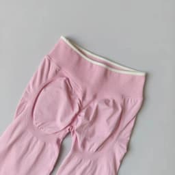 Women's Seamless Gym Solid Color Sports Pants White Edge Waist Tight High Waist Hip Lifting Yoga Pants Running Exercise Pants