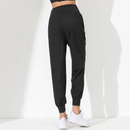 Woman Yoga Pants Loose Slim Quick-Dry Yoga Pants Pleated Hem Bound Running Fitness Capris Pockets Jogging Pants Sports Pants