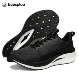 Baasploa Men Jogging Sports Shoes Carbon Plate Professional Cushioning Sneakers Male Outdoor Breathable Non Slip Running Shoes