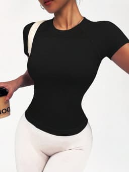 New Unisex Short-Sleeved Tops, Long Tops, Breathable, Highly Elastic, Slimming, Suitable for Yoga and Running, Can Be Worn Daily