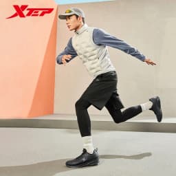 Xtep 9839 Two Cotton Version Men's Cotton Shoes  Winter Synthetic Leather Soft Sole Lightweight Stable Sneakers 876419370045