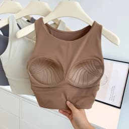 All-in-one Shock-proof Compact Sports Vest Running Breathable Full-cup Yoga Vest Gym Clothing Summer New Fitness Bra