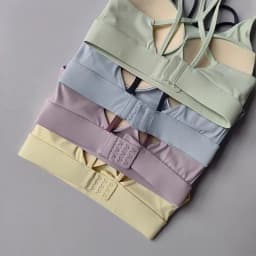 Solid Color Soft Cross Back Women Fitness Bra Tights Yoga Vest Shockproof Gym Sports Top Push Up With Pad Adjust Sports Bra