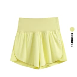 DRUR Women's Cycling Shorts High Waist Quick Drying Yoga Shorts Woman Summer Sports Short Pants With Inner Lining Gym Clothing
