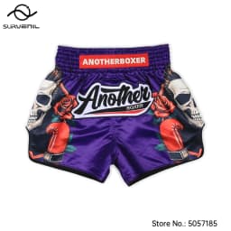 Muay Thai Shorts for Men Women Breathable MMA Fight Training Shorts Quick-Dry Combat Sports Gear Skull Sublimated Boxing Shorts