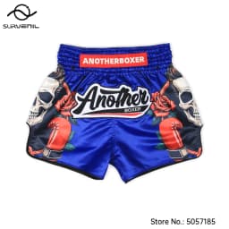 Muay Thai Shorts for Men Women Breathable MMA Fight Training Shorts Quick-Dry Combat Sports Gear Skull Sublimated Boxing Shorts