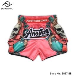 Muay Thai Shorts for Men Women Breathable MMA Fight Training Shorts Quick-Dry Combat Sports Gear Skull Sublimated Boxing Shorts