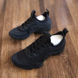 2025 New Comfortable Height Increasing Shoes Men's Classic Sports Shoes Durable Black Flat Mesh Shoes Casual Walking Size 43 44