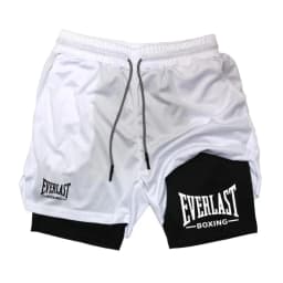 Men's Compression Gym Short Sports Pants Double Layered Quick Drying Running Muscle Fitness Athletic Multi-functional Activewear