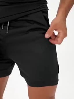Men's Compression Gym Short Sports Pants Double Layered Quick Drying Running Muscle Fitness Athletic Multi-functional Activewear