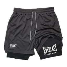 Men's Compression Gym Short Sports Pants Double Layered Quick Drying Running Muscle Fitness Athletic Multi-functional Activewear