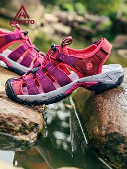 HUMTTO Sandals Women's Outdoor Upstream Shoes Aqua Shoes Wading Sneakers Lightweight Quick-Drying Beach Shoes Men Breathable
