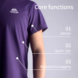 AONIJIE FM5231 Men's Sports Short-sleeves Which Are Light, Soft and Close-fitting, Comfortable, Breathable and Not Stuffy