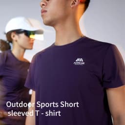 AONIJIE FM5231 Men's Sports Short-sleeves Which Are Light, Soft and Close-fitting, Comfortable, Breathable and Not Stuffy