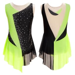 Rhythmic Gymnastics Leotatd Childs Spaghetti Straps Ruched Figure Skating Jumpsuits Kids Girls Sleeveless Ballet Dance Costume