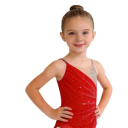 Rhythmic Gymnastics Leotatd Childs Spaghetti Straps Ruched Figure Skating Jumpsuits Kids Girls Sleeveless Ballet Dance Costume