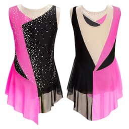 Rhythmic Gymnastics Leotatd Childs Spaghetti Straps Ruched Figure Skating Jumpsuits Kids Girls Sleeveless Ballet Dance Costume