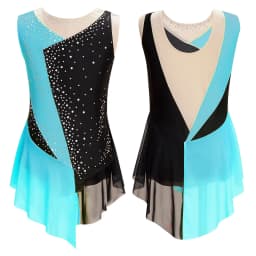 Rhythmic Gymnastics Leotatd Childs Spaghetti Straps Ruched Figure Skating Jumpsuits Kids Girls Sleeveless Ballet Dance Costume