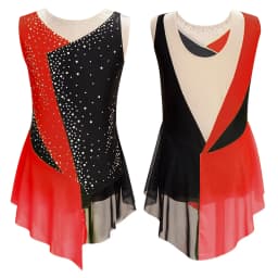 Rhythmic Gymnastics Leotatd Childs Spaghetti Straps Ruched Figure Skating Jumpsuits Kids Girls Sleeveless Ballet Dance Costume