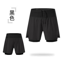 Double-deck Outdoor Marathon Basketball Running Mens Gym Fitness Run Shorts Quick Drying Pocket Traning Jogging Workout Shorts