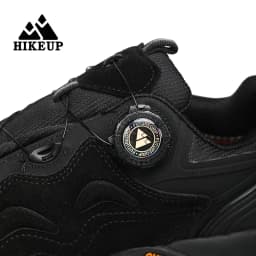 HIKEUP-Leather Shoes for Men, Outdoor Hiking Shoes, Tourist Trekking Sneakers, Mountain Climbing Trail Jogging Shoes, Turnbuckle