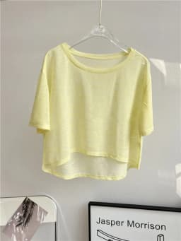 Women  Round Neck Jacquard Stitching Breathable Fitness Short Sleeve Sport Yoga T-shirt Loose Crop Top Quick Dry Gym Clothes