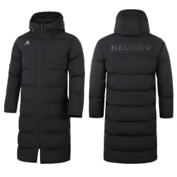 KELME Men Winter Jacket Long Sports Training Hooded Coat Outrwear Warm Silk Cotton Windproof Cotton Clothing пуховик женский