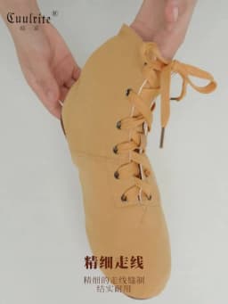 Jazz Shoes Canvas Jazz Dancing Shoes Ankel Length Dance Boots Split Sole Shoes For Girls Kids Adults Children China Size 26-45