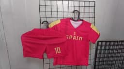 Spain Custom Soccer Jersey Sets Football Kit Kids Training Outfit Club Personalized Name Number Soccer Uniform for Boys ＆ Girls