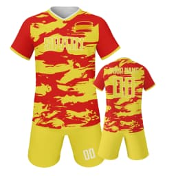 Spain Custom Soccer Jersey Sets Football Kit Kids Training Outfit Club Personalized Name Number Soccer Uniform for Boys ＆ Girls