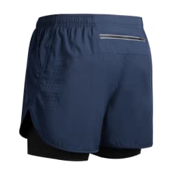 New Men's Running Shorts Fitness Quick-drying Black Double Layer Shorts Men Sport Workout Training Bodybuilding Short Pants