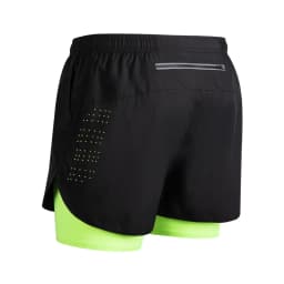 New Men's Running Shorts Fitness Quick-drying Black Double Layer Shorts Men Sport Workout Training Bodybuilding Short Pants
