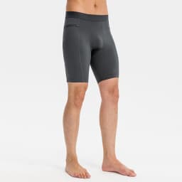 Men's Tight Stretch Fitness Shorts Zip Pocket PRO Stretch Sweat Dry Running Trousers Riding Trousers Running Trousers Beach Pant