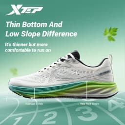 Xtep PIONEER Men's Professional Running Shoes 2025 Spring Sneakers Cushioning Wear-Resistant Lightweight Sneakers 875119110010