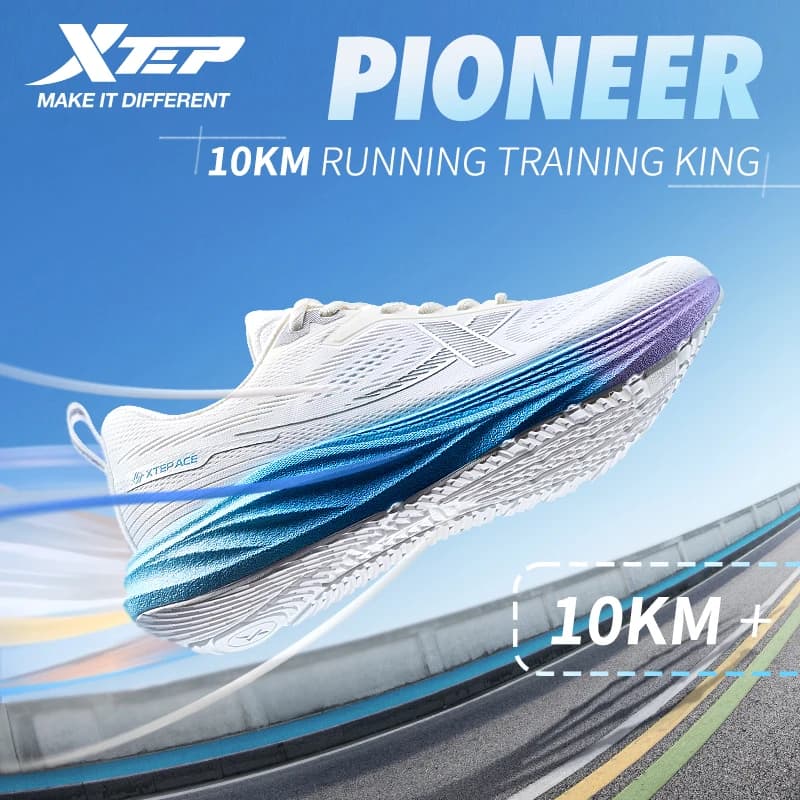 Xtep PIONEER Men's Professional Running Shoes 2025 Spring Sneakers Cushioning Wear-Resistant Lightweight Sneakers 875119110010