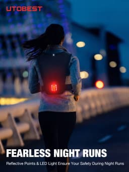 UTOBEST UTR113 Reflective Running Hydration Vest Adjustable Phone Holder Hydration Pack for Training Cycling Hiking