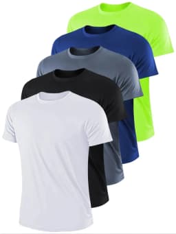 Fitness sportswear men's casual round neck T-shirt thin section quick-drying breathable cycling running short-sleeved summer