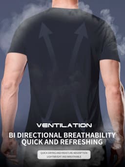 Fitness sportswear men's casual round neck T-shirt thin section quick-drying breathable cycling running short-sleeved summer