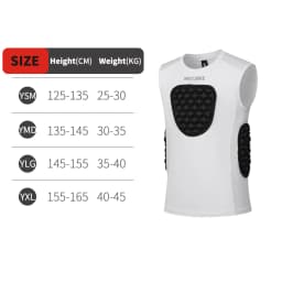 WOSAWE Youth Football Chest Padded Shirt Youth Kids Boys Padded Compression Shirt Vest Youth Boys Baseball Basketball Vest