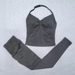 Seamless Yoga Set Women 2Pcs Padded Halter Tank Top Scrunch Butt Lifting Gym Leggings Set Woman Sportswear Workout Clothes