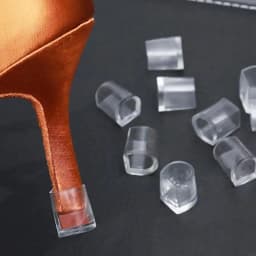 2 Pcs Silicone Heel Stoppers High Heel Protectors Heel Savers Heel Caps Latin Stilettos Dancing Cover for Woman Female 69HD