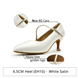BD Dance Women Standard Shoes N138 Satin Soft Sole Genuine Leather Fresh Tan Satin High Heel Ladies Ballroom Dance Shoes