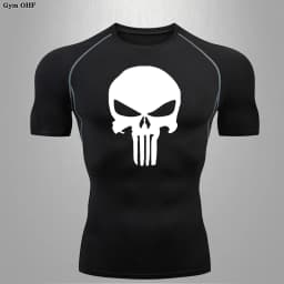 MMA Compression Shirt Men Running T-Shirt Long Sleeve Outdoor Fitness Second Skin Quick Dry Gym Top Breathable Black Sportswear