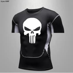 MMA Compression Shirt Men Running T-Shirt Long Sleeve Outdoor Fitness Second Skin Quick Dry Gym Top Breathable Black Sportswear