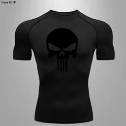 MMA Compression Shirt Men Running T-Shirt Long Sleeve Outdoor Fitness Second Skin Quick Dry Gym Top Breathable Black Sportswear