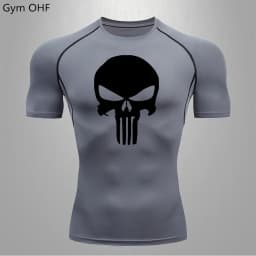 MMA Compression Shirt Men Running T-Shirt Long Sleeve Outdoor Fitness Second Skin Quick Dry Gym Top Breathable Black Sportswear