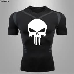 MMA Compression Shirt Men Running T-Shirt Long Sleeve Outdoor Fitness Second Skin Quick Dry Gym Top Breathable Black Sportswear