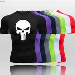 MMA Compression Shirt Men Running T-Shirt Long Sleeve Outdoor Fitness Second Skin Quick Dry Gym Top Breathable Black Sportswear