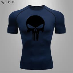 MMA Compression Shirt Men Running T-Shirt Long Sleeve Outdoor Fitness Second Skin Quick Dry Gym Top Breathable Black Sportswear