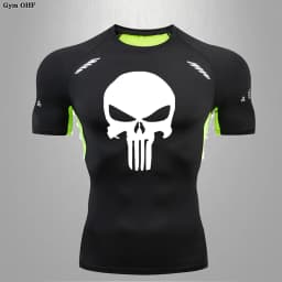 MMA Compression Shirt Men Running T-Shirt Long Sleeve Outdoor Fitness Second Skin Quick Dry Gym Top Breathable Black Sportswear